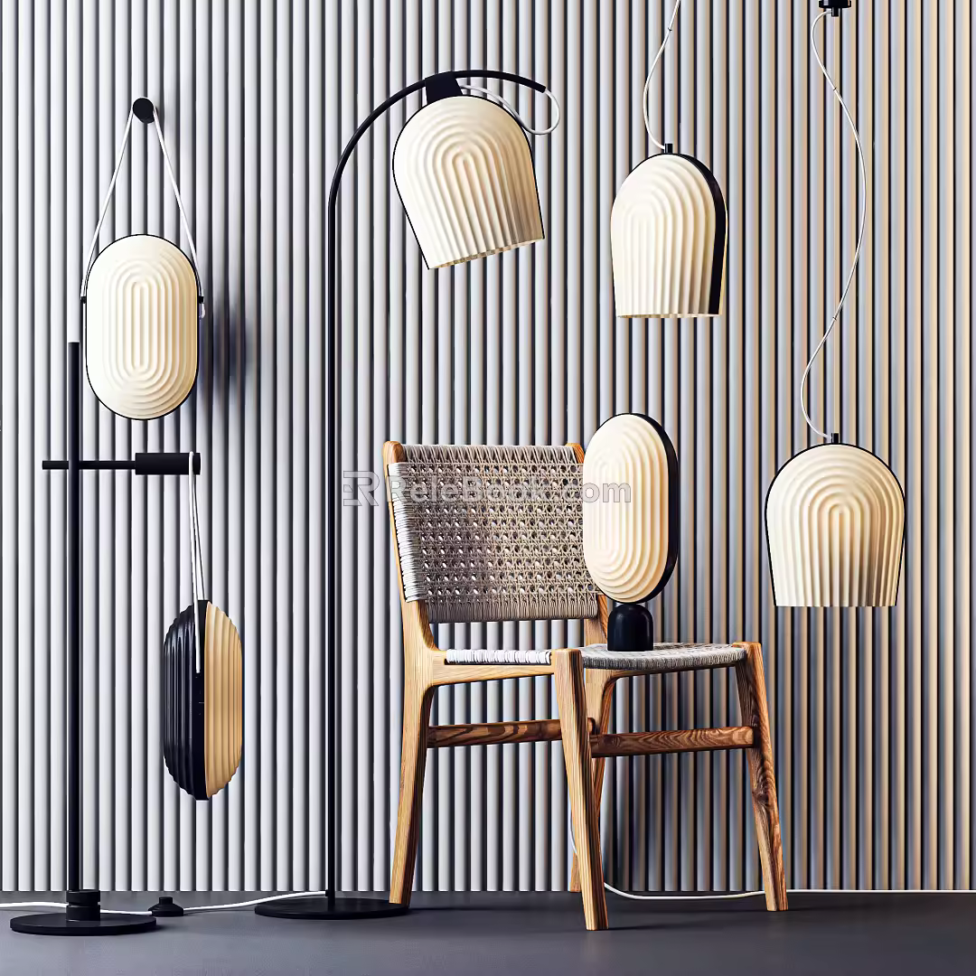 New Chinese lamp combination 3d model