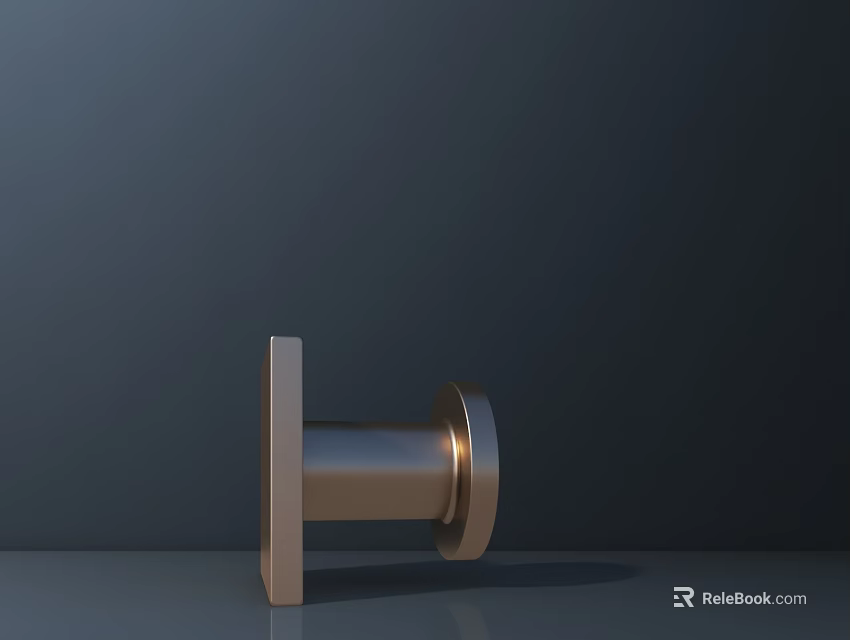 Golden Modern Faucet With Sleek Metallic Finish On Dark Background 3d model 