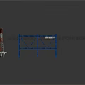 Blue Heavy Duty Steel Structure Industrial Equipment With Support Frame And Tower Platform