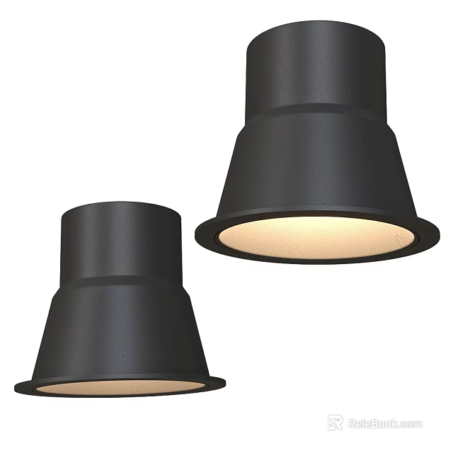 Modern Black Downlights And Spotlights Sleek Design For Home Lighting Fixtures 3d model 