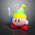 Pink Plush Toy With Green Yellow Hat On Gray Wooden Table Surface