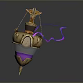 Enchanting Mystical Magic Bottle With Golden Decorations And Purple Light Effects