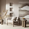 Quiet single sofa 3d model