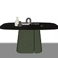 Modern Dining Table Decoration Tableware Books 3d model