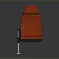 Modern Red Upholstered Chair Design With Black Armrests And Metal Frame