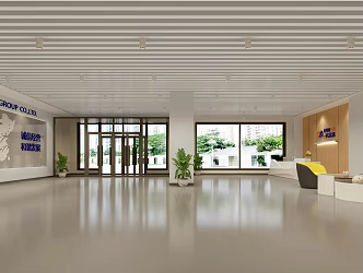Modern Hall 3d model