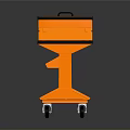 Orange Beta Tank Tool Cart With Multiple Compartments And Wheels