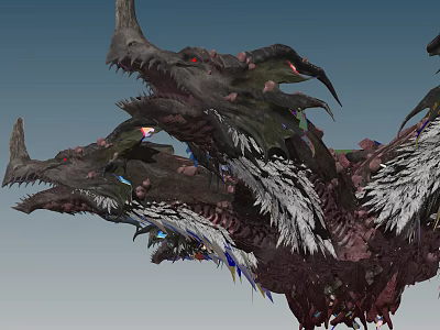 Evil Dragon Seven Dragon Tap Hydra Monster 3d model