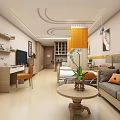 Modern Hospital Room Interior With Two Beds Orange White Curtains Windows And Decorative Elements