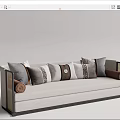 New Chinese-style Multi-person Sofa 3d model