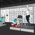 Modern Nike Sports Clothing Store With Mannequin Sneakers Shelves And Accessories