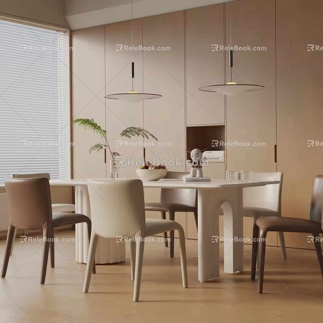 Modern table combination 3d model