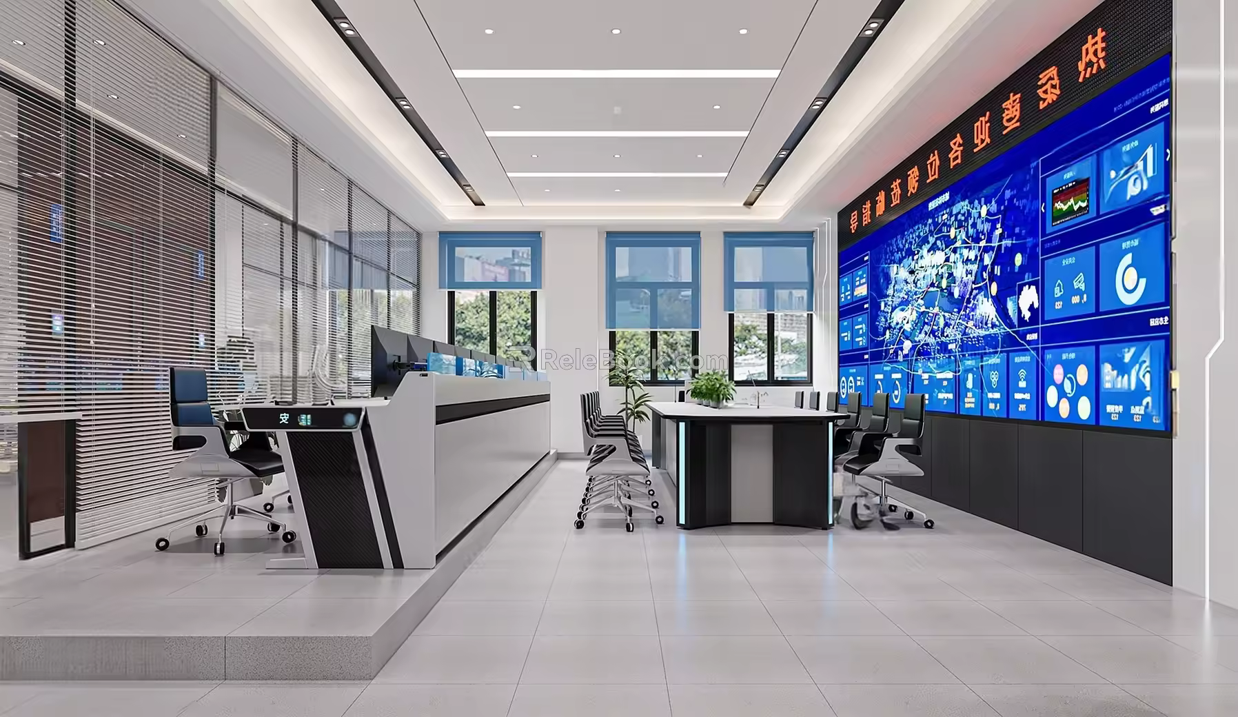 Public Security Command Control Room 3d model
