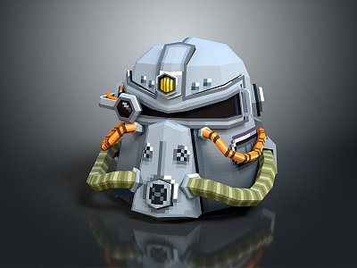 Sci-Fi Helmet Alien Helmet High Tech Helmet Game Helmet model