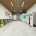 Spacious Student Service Lobby With Wooden Reception Counter Large Windows And Orange Chairs