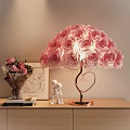 Modern Petal Table Lamp Cream Style Table Lamp Decorative Table Lamp Atmosphere Ornament Combination 3d model