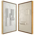Abstract 3D Wall Art With Geometric Shapes And Colorful Spheres