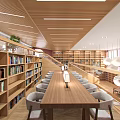 Modern Library Primary School Library 3d model