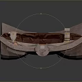 Abstract Metallic 3D Model Featuring Drawer Compartments And Circular Protrusions