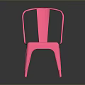 Pink Metal Dining Chair With Modern Sleek Design For Home Dining Room