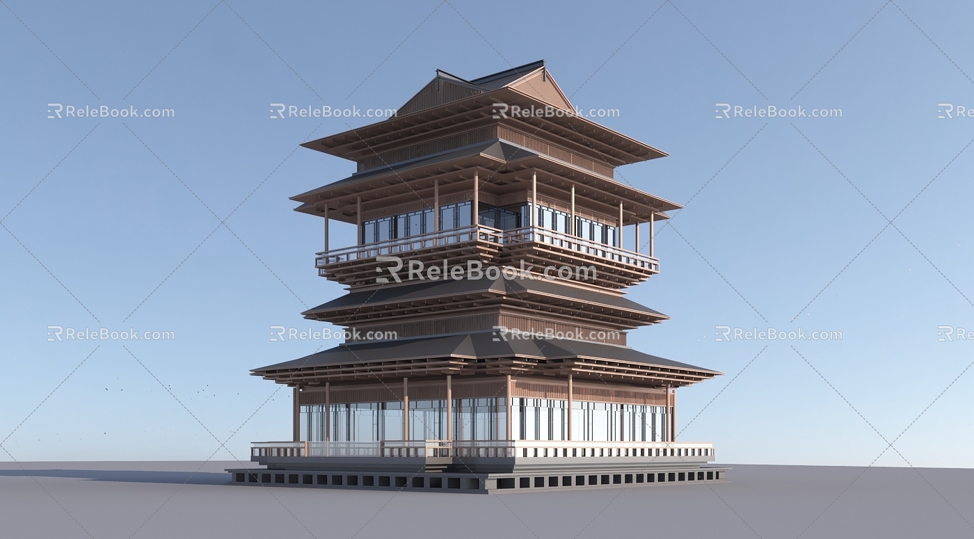 New Chinese Loft 3d model