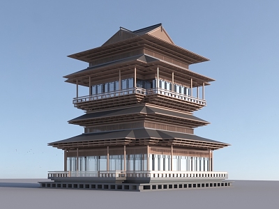 New Chinese Loft 3d model