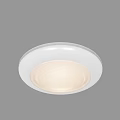 Modern Round Ceiling Light With Sleek Copper Frame And White Lampshade 3d model