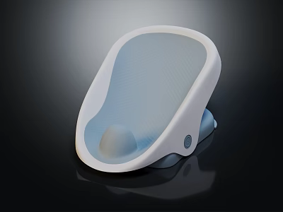 Modern White Curved Product With Smooth Surface And Functional Components 3d model