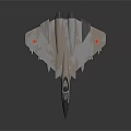 3D Rendered Military Fighter Jet With Camouflage Paint Red Star Emblems And Missiles Under Wings