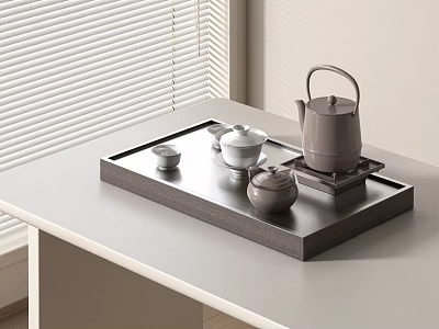 New Chinese Zen Tea Set Tea Cup Tea Pot Tea 3d model