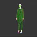 Red Belted Mid Length Coat On Mannequin With Black Top And White Shoes