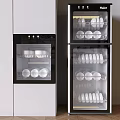 Elegant Modern Haier Kitchen Appliances with Glass Doors and Interior Dishes