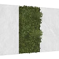 Lush Green Plant Wall With Foliage Between Textured White Indoor Walls Design