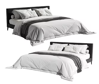 Double bed 3d model
