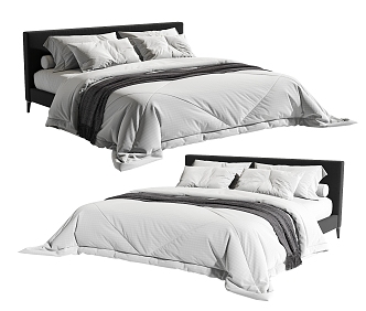 Double bed 3d model