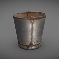 Rustic Metal Bucket For Washing Daily Use And Household Cleaning Supplies