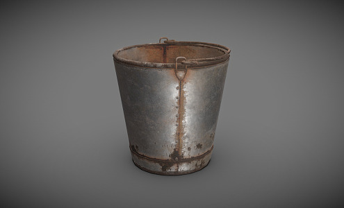 Industrial LOFT bucket iron bucket 3d model