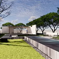 Modern Courtyard Simple Courtyard Landscape 3d model