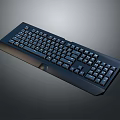 Modern Black Computer Keyboard With Numeric Keypad For Office And Home Use 3d model