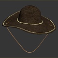 Cowboy Hat Denim Wool Hat Wilderness Hat Hat Realistic 3d model