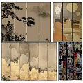 Screen New Chinese Style Screen 3d model
