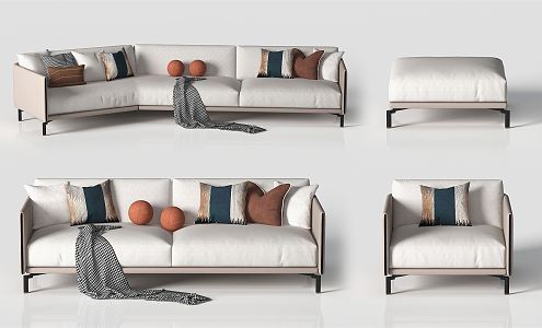 Modern combination sofa combination 3d model