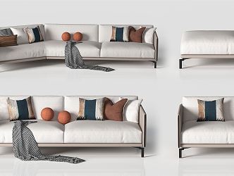 Modern combination sofa combination 3d model