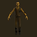 Game Movie Character Male Vintage Style With Mustache Vest Shirt Pants