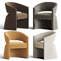 Modern Single Sofa With Curved Backrest And Plush Comfortable Seat In Various Colors