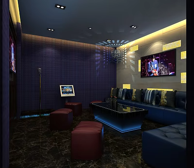 Modern KTV rooms 3d model Modern KTV rooms 3d model