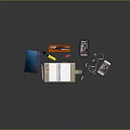 Modern Electronic Devices Collection Featuring Smartphones Smartwatch Wireless Earphones And Tablet