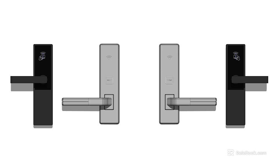 Smart Door Locks With Different Designs And Fingerprint Recognition Features 3d model 