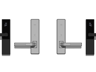 Smart Door Locks With Different Designs And Fingerprint Recognition Features 3d model