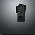 Sleek Black Computer Case With Transparent Side Panel And Modern Design